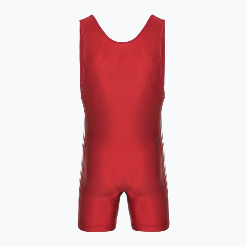 Férfi overál adidas 3 Stripe Singlet red/white 2