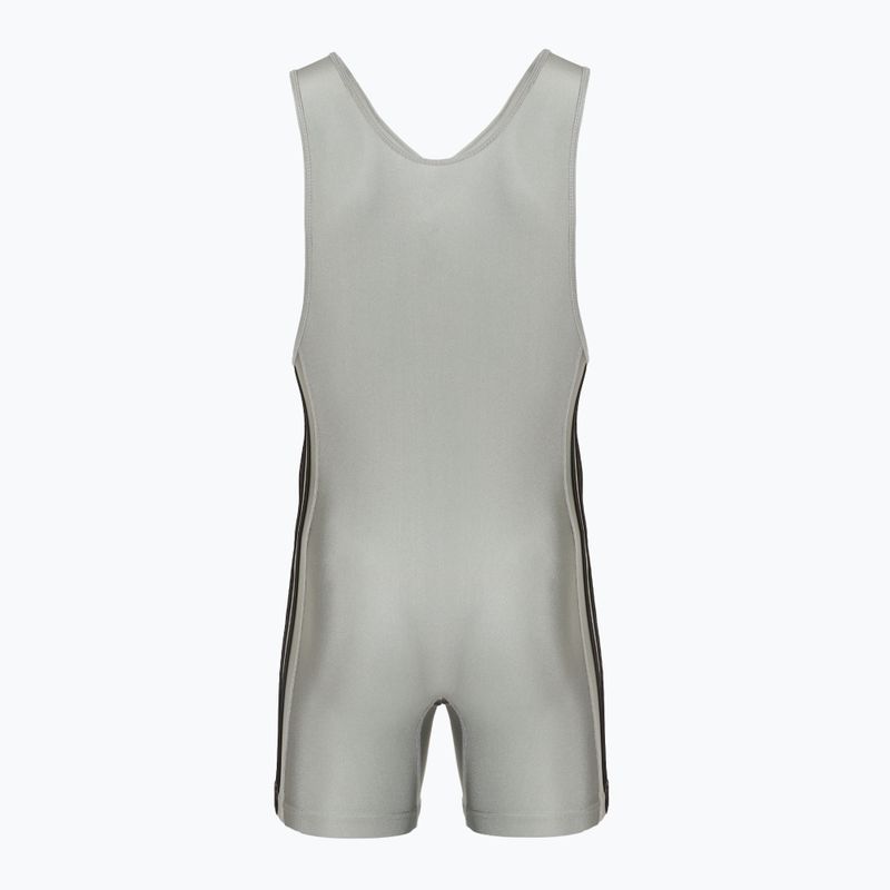 Férfi kezeslábas adidas 3 Stripe Singlet grey/black 2