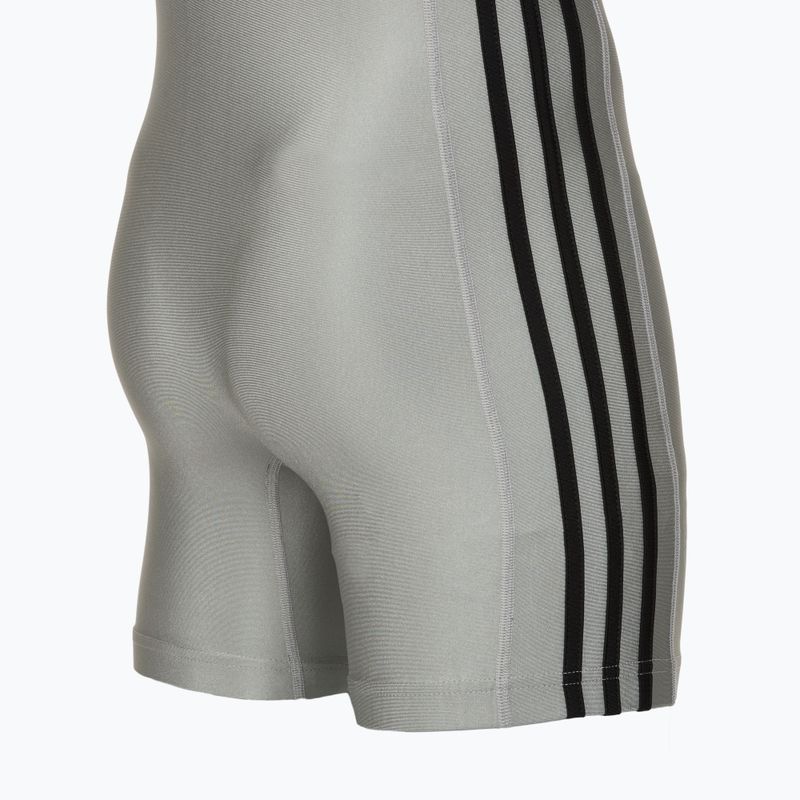 Férfi kezeslábas adidas 3 Stripe Singlet grey/black 4