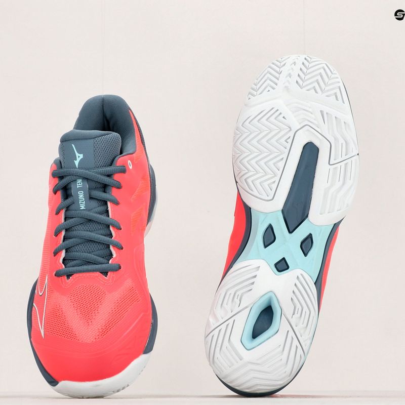 Női teniszcipő Mizuno Wave Exceed Light AC Fierry Coral 2/Fehér/Kínai kék 61GA221958 17