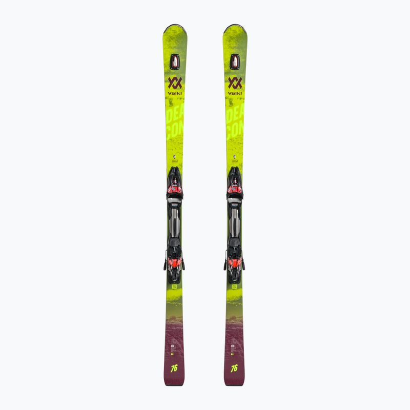 Völkl Deacon 76+RMotion2 12GW fekete/sárga lesiklás síléc 121121/6877T1.VR