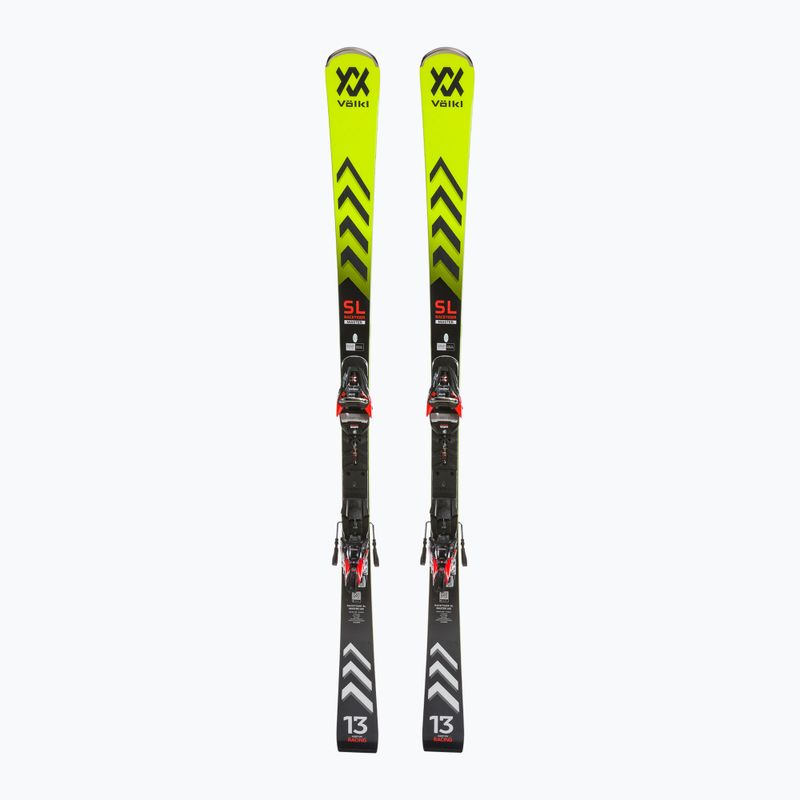 Völkl Racetiger SL Master + XComp 16 GW sárga/fekete lesiklás sílécek