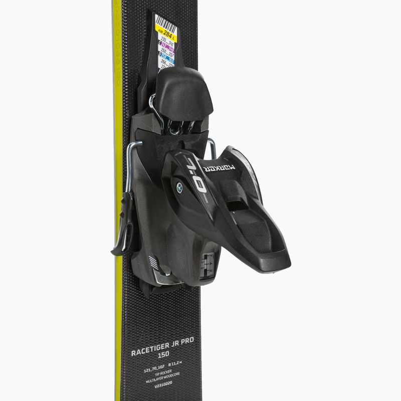 Gyermek lesiklás síléc Völkl Racetiger Junior Pro + 7.0 VMotion Jr flo sárga/fekete 5
