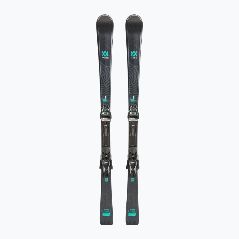 Női lesiklás Völkl Flair SC Carbon + vMotion 11 ALU GW fekete/teal/ezüst