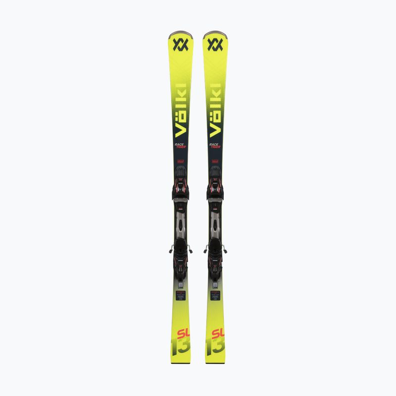 Alpesi sílécek Völkl Racetiger SL + kötések RMotion T 12 black/fluorescent/red