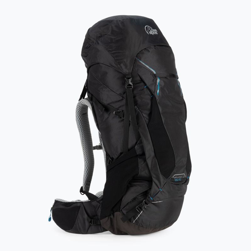 Lowe Alpine Manaslu 55:70 55+15 l férfi trekking hátizsák fekete FBQ-04-BL-55 2