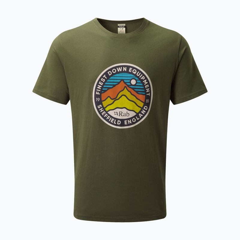 Férfi trekking póló Rab Stance 3 Peaks zöld QCA-98 2