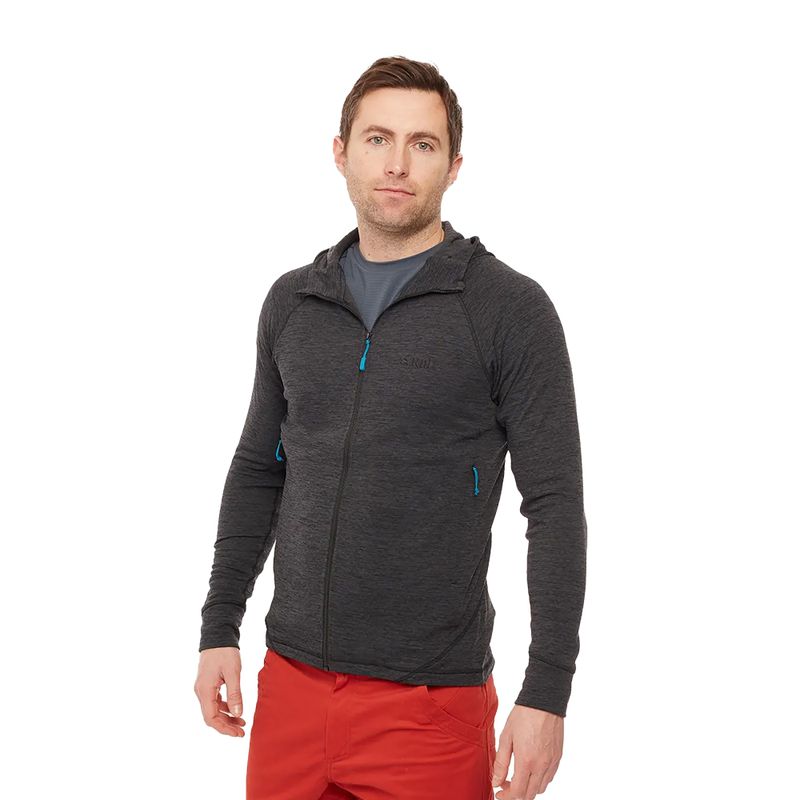Férfi Rab Nexus fleece pulóver fekete QFE-67-BL-L