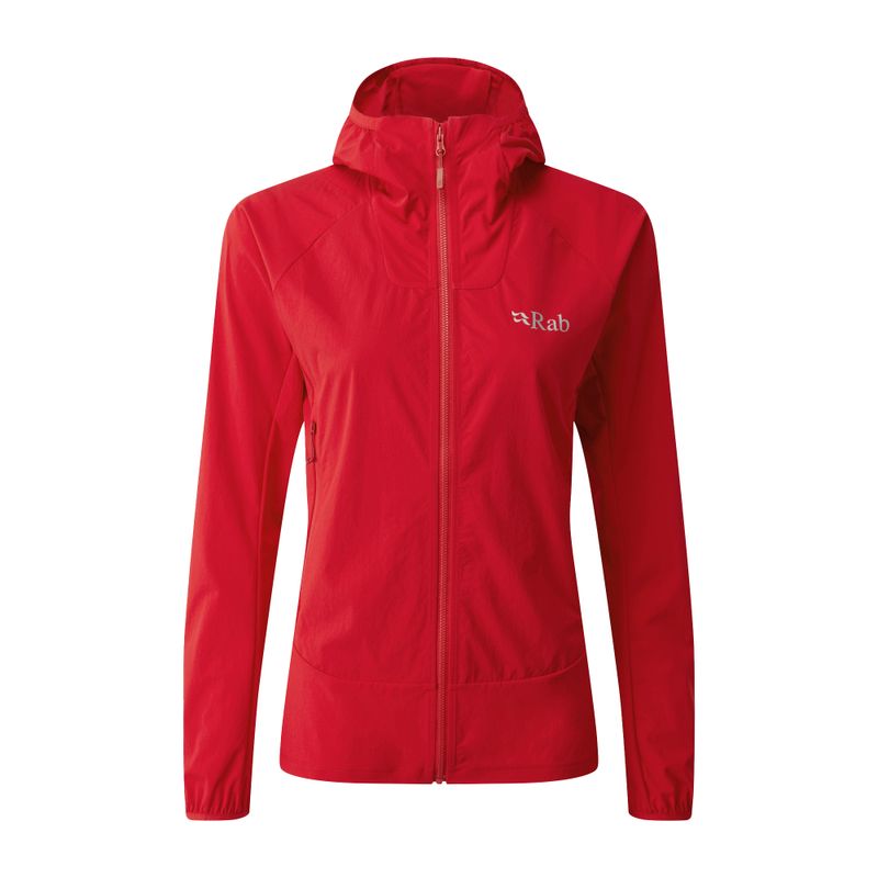 Női softshell dzseki Rab Borealis piros QWS-39-RU-08