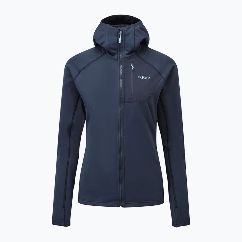 Női trekking pulóver Rab Superflux Hoody deep ink