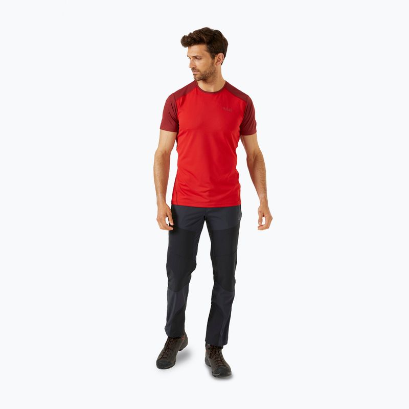 Férfi póló Rab Force ascent red/oxblood red 2