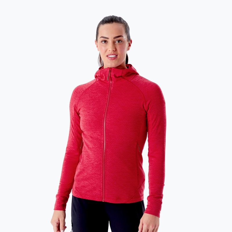 Rab Nexus női fleece kapucnis pulóver piros QFE-69-RU