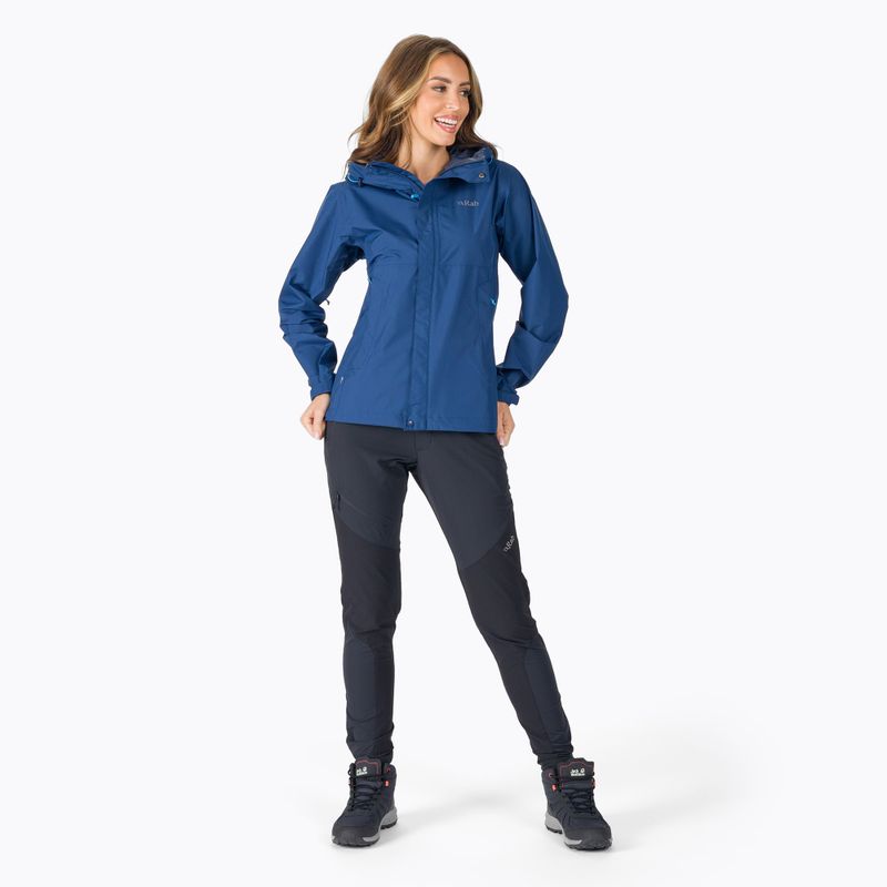 Női esőkabát Rab Downpour Eco kék QWG-83-NB-08 2