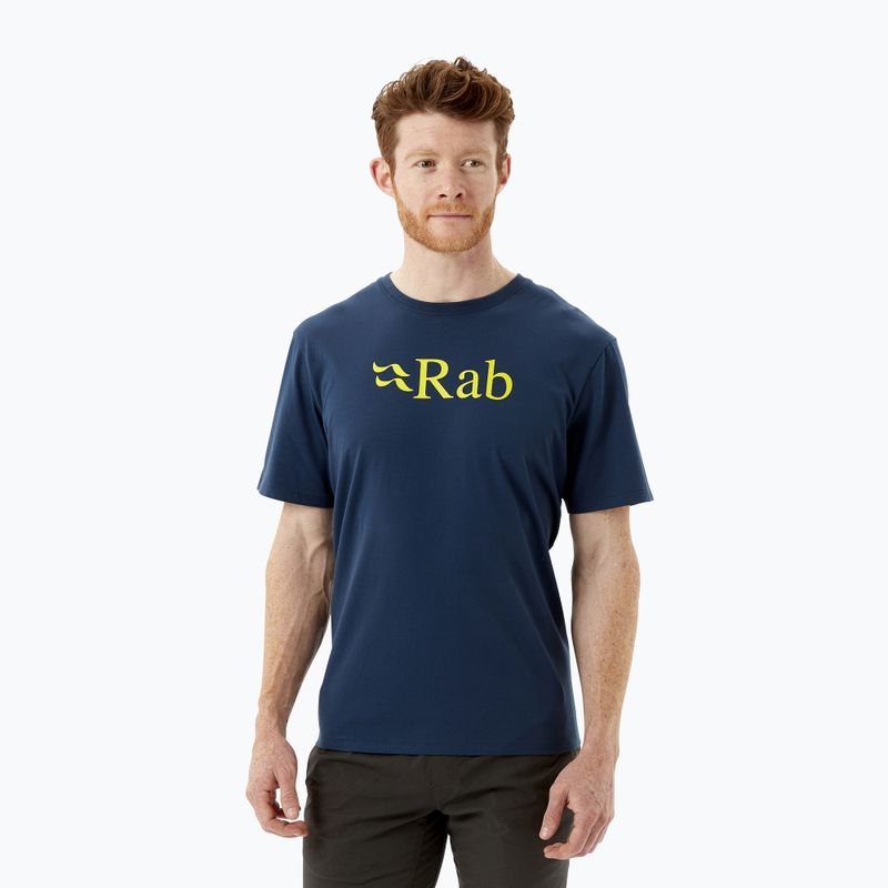 Férfi Rab Stance Logo SS trekking póló tengerészkék QCB-08-DI-S