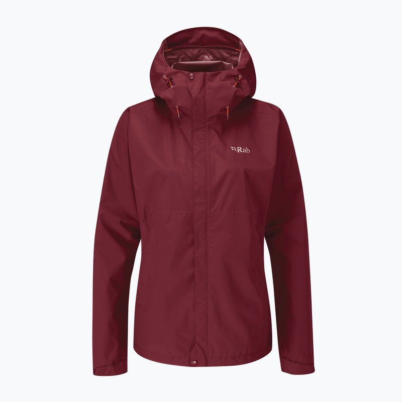 Női Rab Downpour Eco membrános kabát burgundi QWG-83-HD-08 3