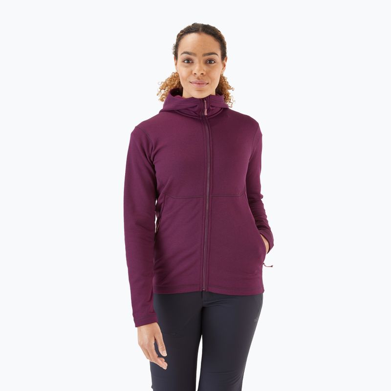 Női fleece kapucnis pulóver Rab Geon Hoody lila QFE-94-EGG