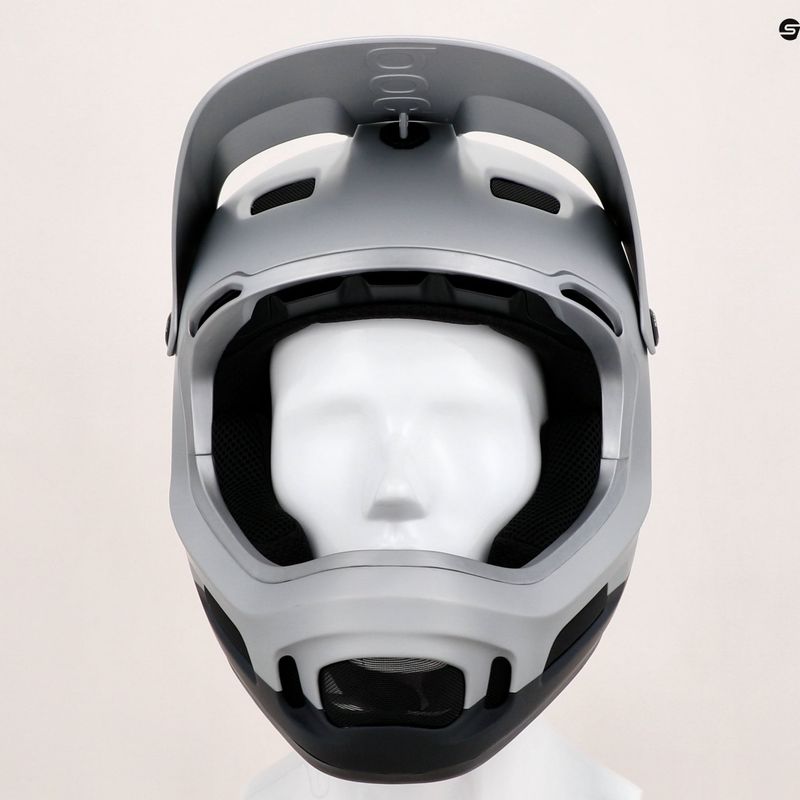 Kerékpáros sisak POC Coron Air MIPS argentite silver/uranium black matt 7