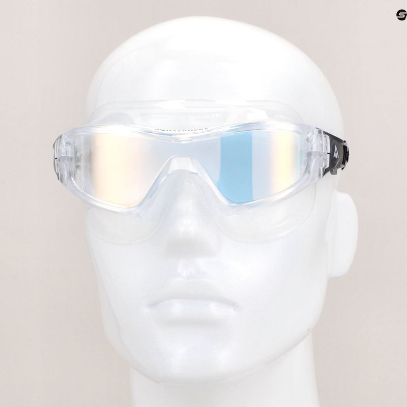 Aquasphere Vista Pro átlátszó/fekete/tükrös irizáló úszómaszk MS5040001LMI 11