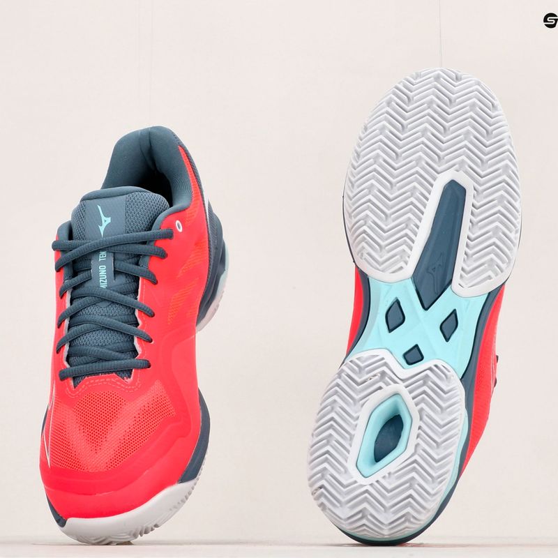 Női teniszcipő Mizuno Wave Exceed Light CC Fierry Coral 2/Fehér/Kínai kék 61GC222158 11