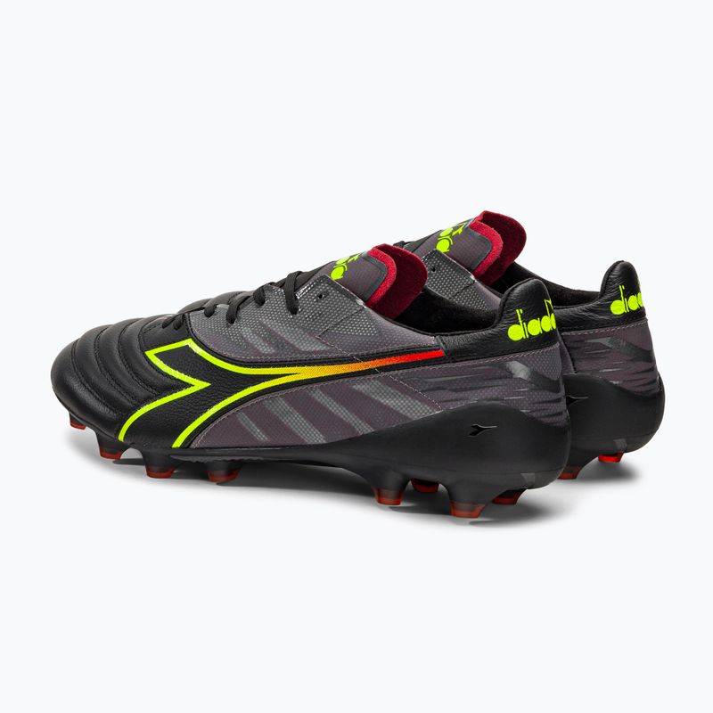 Férfi Diadora Brasil Elite Veloce ITA LPX labdarúgó cipő fekete és bordó DD-101.178785-D0136-43 3