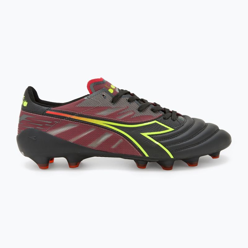 Férfi Diadora Brasil Elite Veloce ITA LPX labdarúgó cipő fekete és bordó DD-101.178785-D0136-43 10