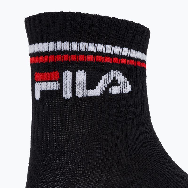 Zokni Fila Unisex Quarter 3 Pack black 4