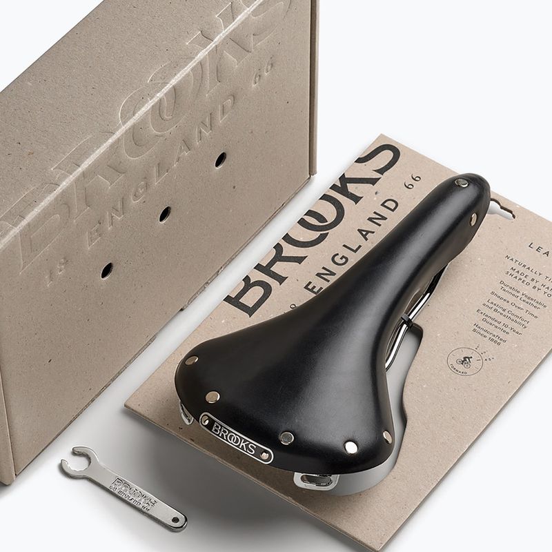Brooks England Swallow B15 fekete kerékpár nyereg 8