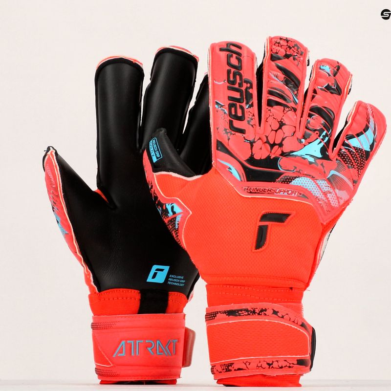 Reusch Attrakt Gold X Evolution Cut Finger Support kapus kesztyű piros 5370950-3333 9