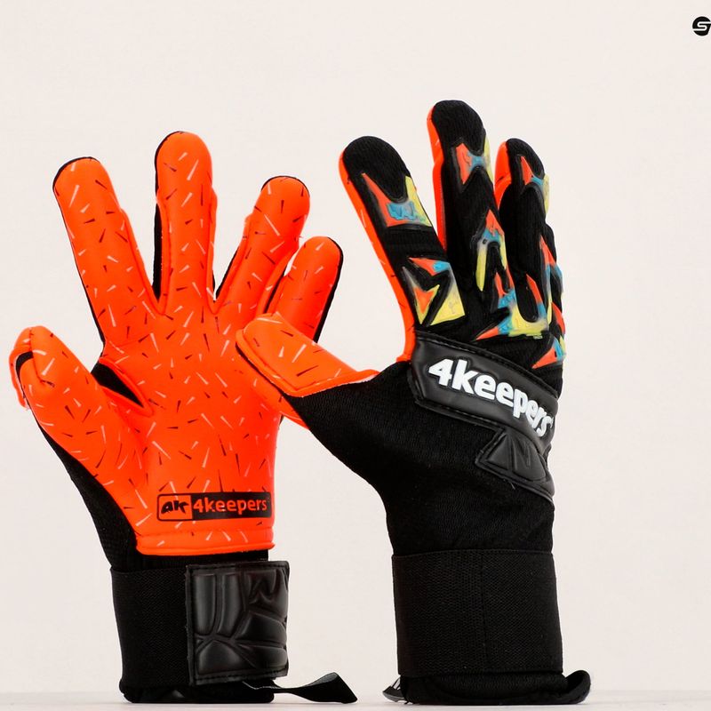 4Keepers Equip Flame Nc Jr gyermek kapuskesztyű fekete és narancssárga EQUIPFLNCJR 8