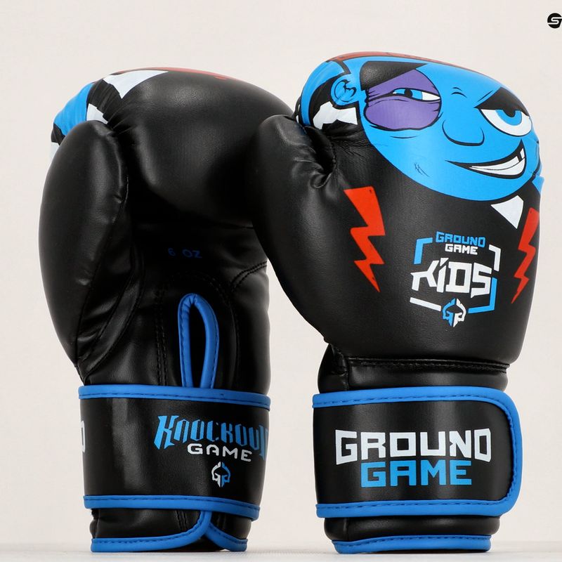 Ground Game Prodigy gyermek bokszkesztyűk fekete és kék 13