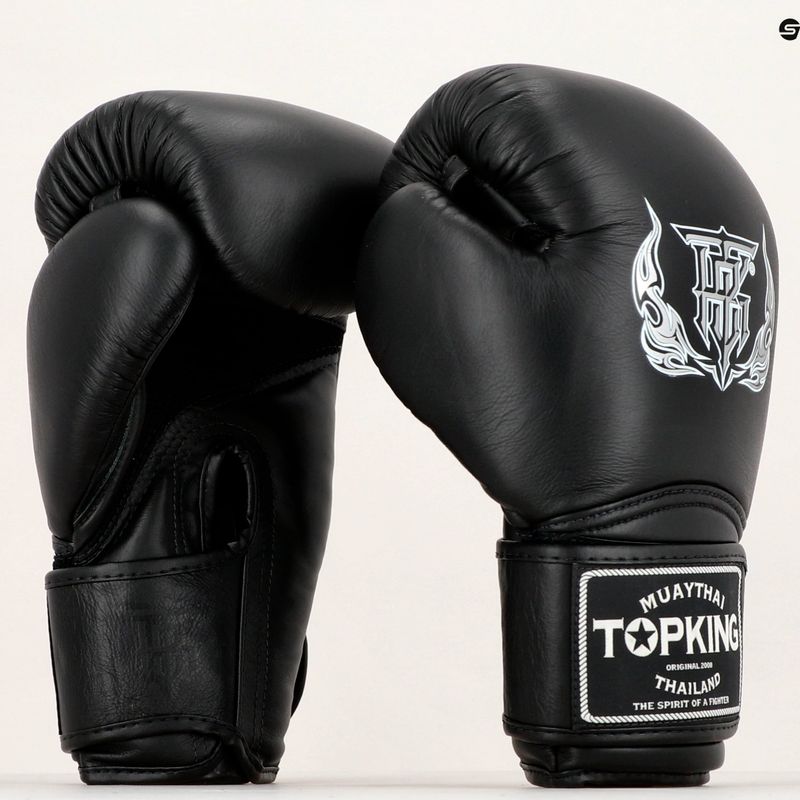 Top King Muay Thai Super Air bokszkesztyűk fekete 8