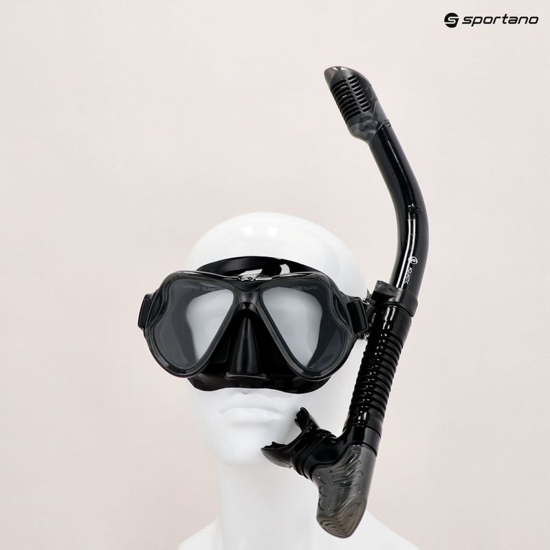 AQUASTIC fekete snorkeling szett Maszk + Pipa MSA-01C 18