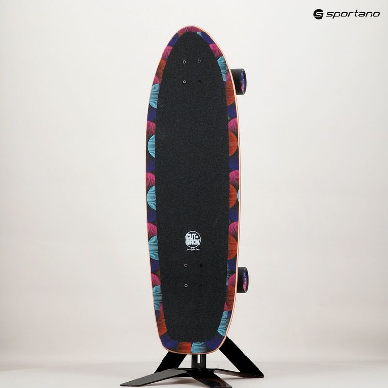 Surfskate gördeszka Cutback Big Wave 34" fekete és színes CUT-SUR-BWA 12