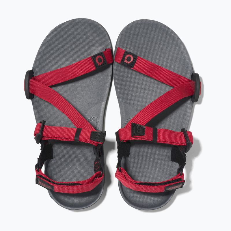 Mezítlábas gyermek Xero Shoes Z-Trail szén/piros paprika szandálok 5