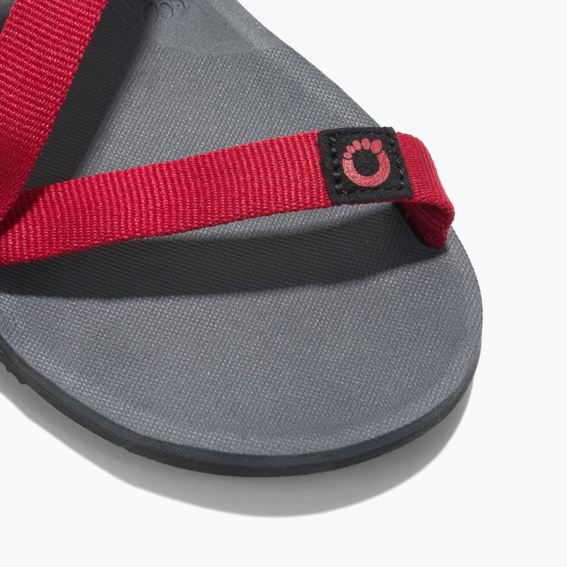 Mezítlábas gyermek Xero Shoes Z-Trail szén/piros paprika szandálok 7