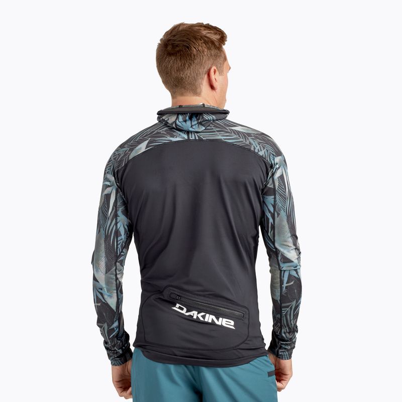 Férfi Dakine Hd Snug Fit Rashguard úszópóló kapucnis póló fekete/szürke DKA363M0004 2