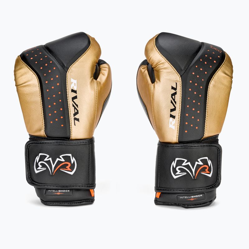 Rival RB10 Intelli-Shock Bag bokszkesztyű fekete/arany 2