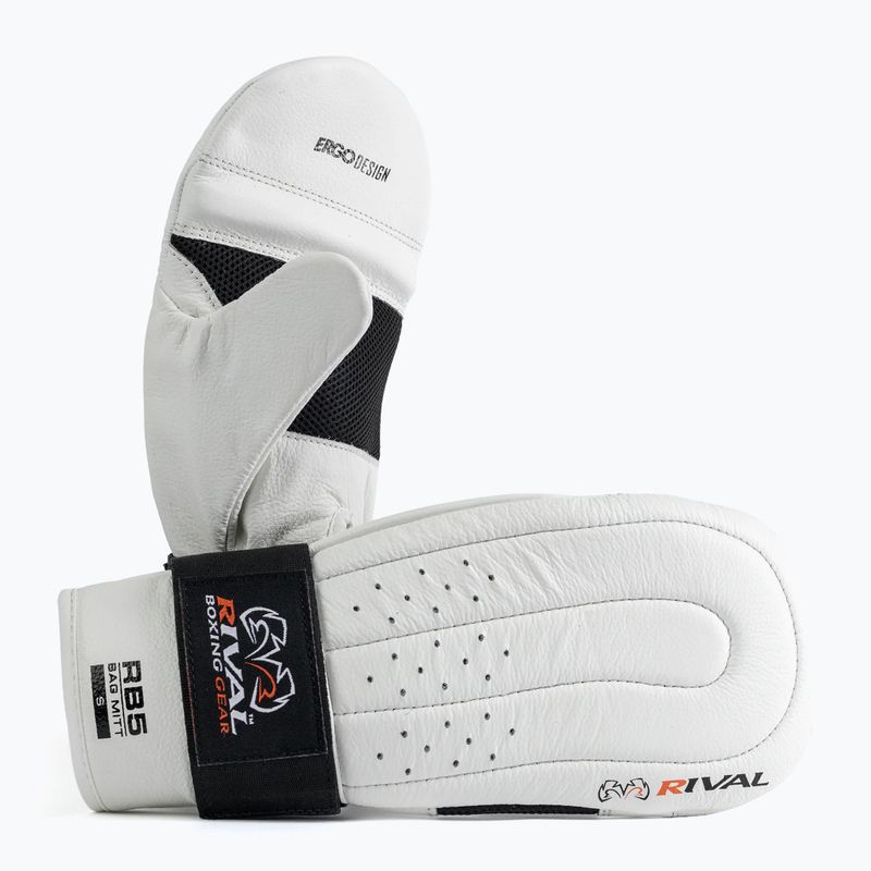 Bokszkesztyűk Rival RB5 Bag Mitts white/black 2
