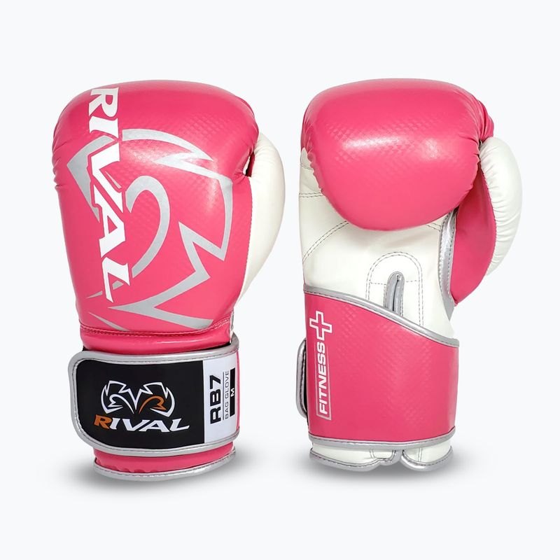 Rival RB7 Fitness Plus Bag rózsaszín/fehér bokszkesztyű