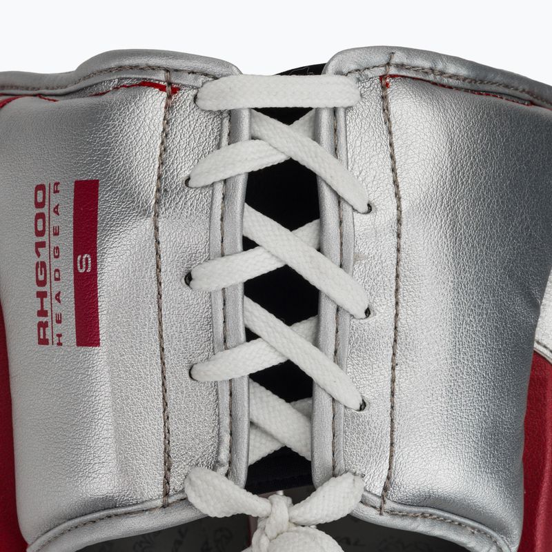 Boksz fejvédő Rival RHG100 Professional Headgear red/silver/grey 5