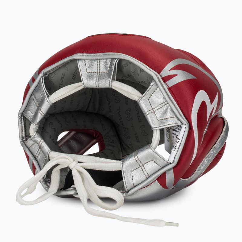 Boksz fejvédő Rival RHG100 Professional Headgear red/silver/grey 6