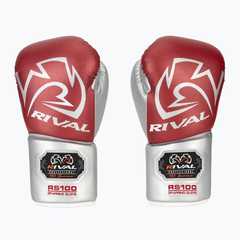 Bokszkesztyűk Rival RS100 Professional red/silver 2