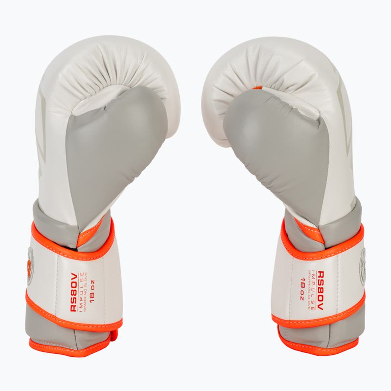 Boxkesztyű Rival Impulse Sparring Gloves Gants white/orange 4