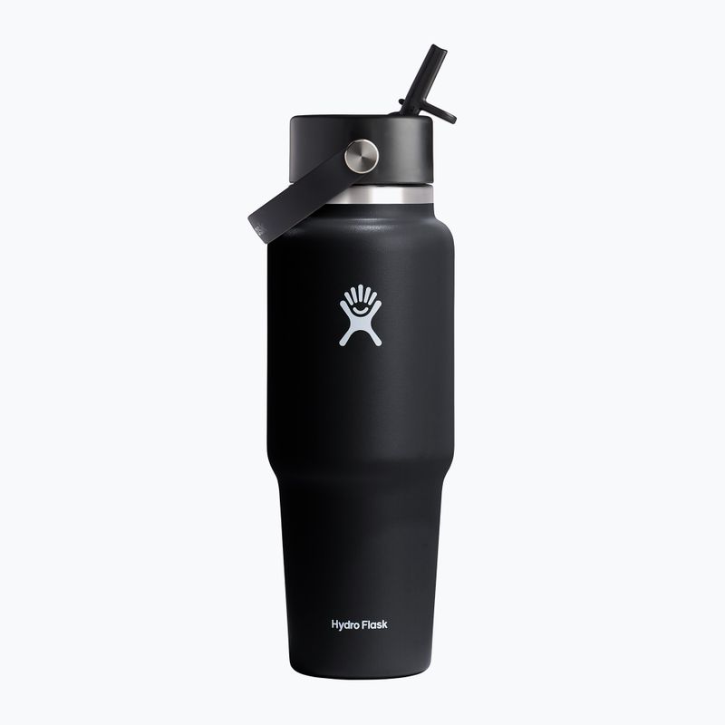 Hydro Flask Wide Flex Straw Travel termikus palack 945 ml fekete