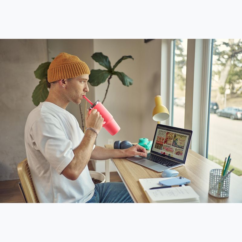 Bögre Hydro Flask Travel Tumbler Clear Lid 710 ml popstar pink 8