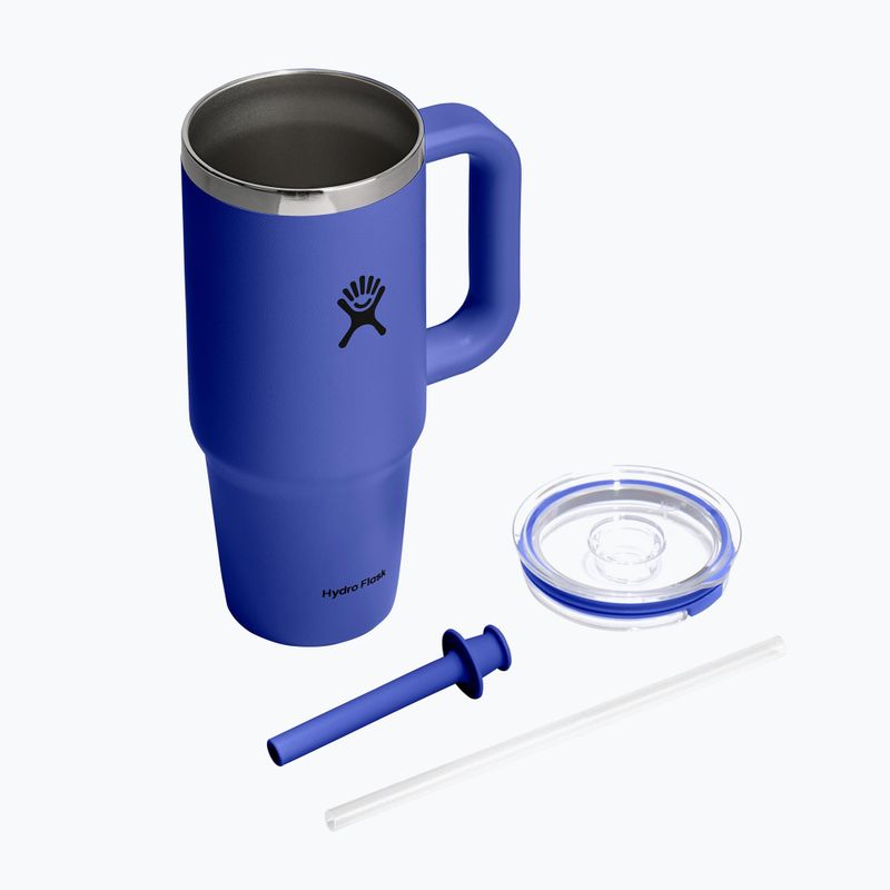 Bögre Hydro Flask Travel Tumbler Clear Lid 710 ml capri blue 4
