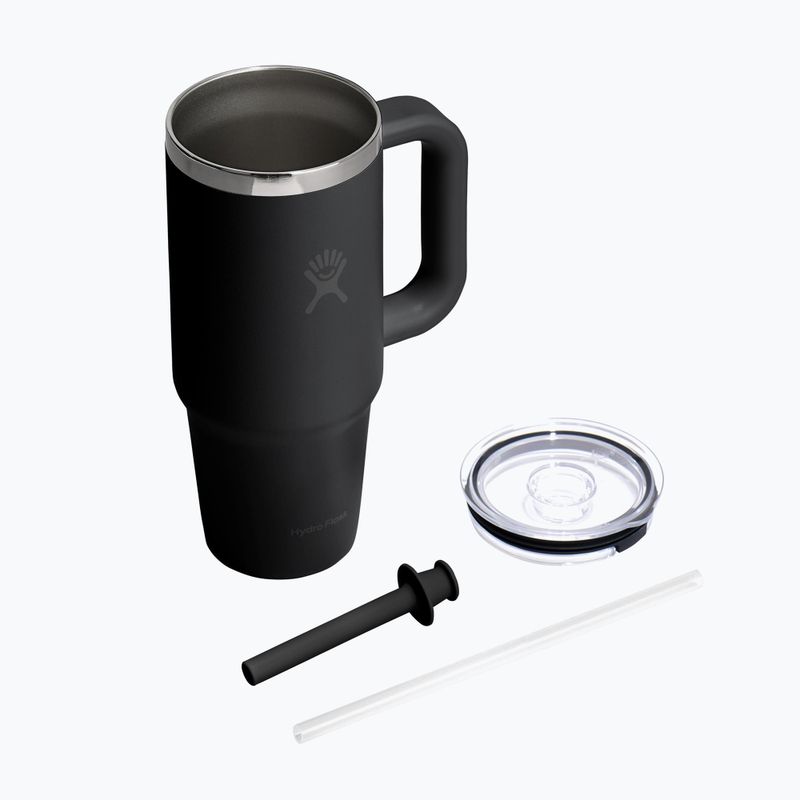 Bögre Hydro Flask Travel Tumbler Clear Lid 710 ml black 4