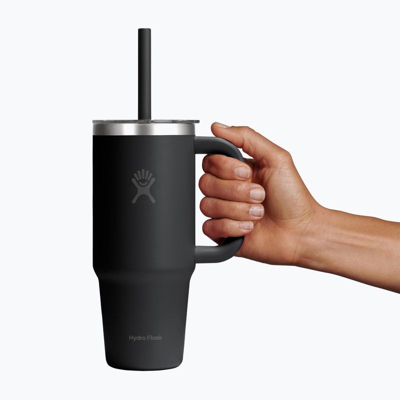 Bögre Hydro Flask Travel Tumbler Clear Lid 710 ml black 5