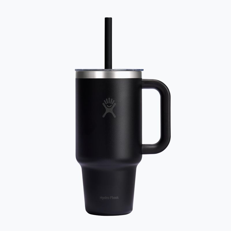 Termoszbögre Hydro Flask Travel Tumbler Clear Lid black
