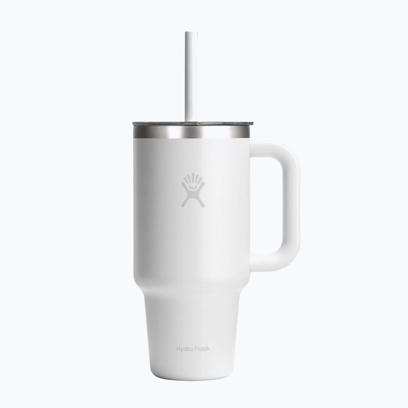 Termoszbögre Hydro Flask Travel Tumbler Clear Lid white